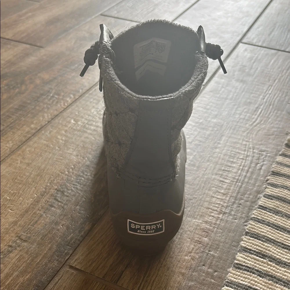 Sperry Charcoal and Taupe Duck Boots - Picture 3 of 7